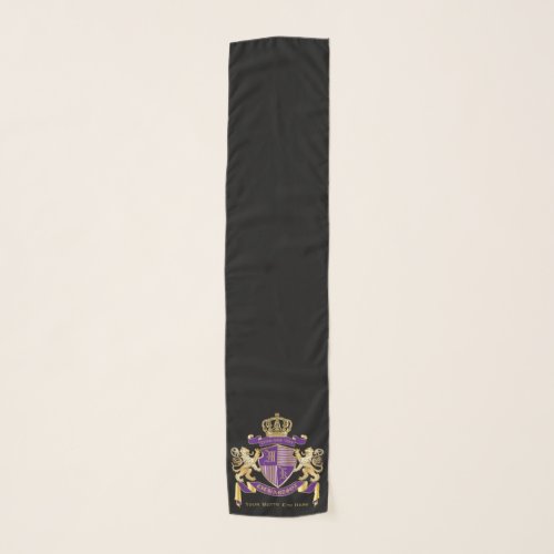 Make Your Own Coat of Arms Monogram Crown Emblem Scarf