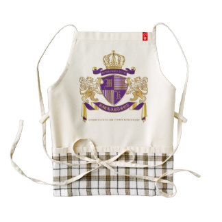 Make Your Own Coat of Arms Monogram Crown Emblem Zazzle HEART Apron