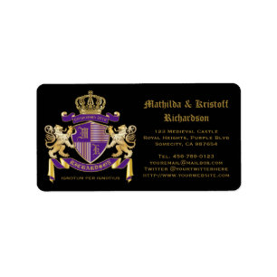 Make Your Own Coat of Arms Monogram Lion Emblem Label