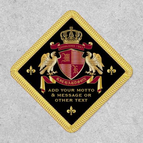 Make Your Own Coat of Arms Red Gold Eagle Emblem Patch