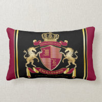 Make Your Own Coat of Arms Red Gold Unicorn Emblem