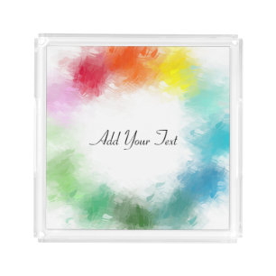 Make Your Own Colorful Template Custom Hand Script Acrylic Tray