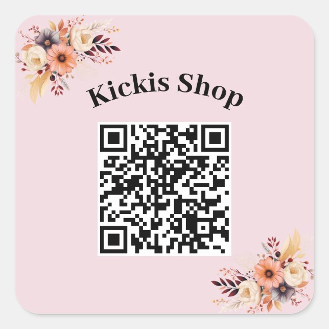 Make Your Own Company QR Code Sticker (Front)