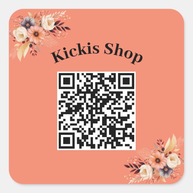 Make Your Own Company QR Code Sticker (Front)