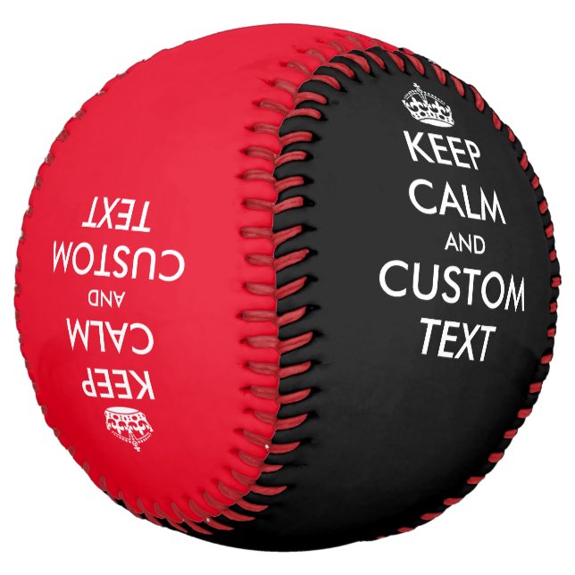 Make your own cool keep calm and carry on softball (Angled)