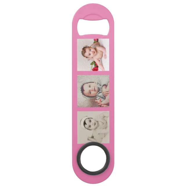 Make Your Own Custom 6 Photo Personalized Bar Key (Front)