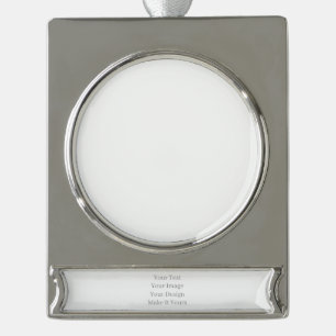 Make Your Own Custom Banner Silver Tone Silver Plated Banner Ornament