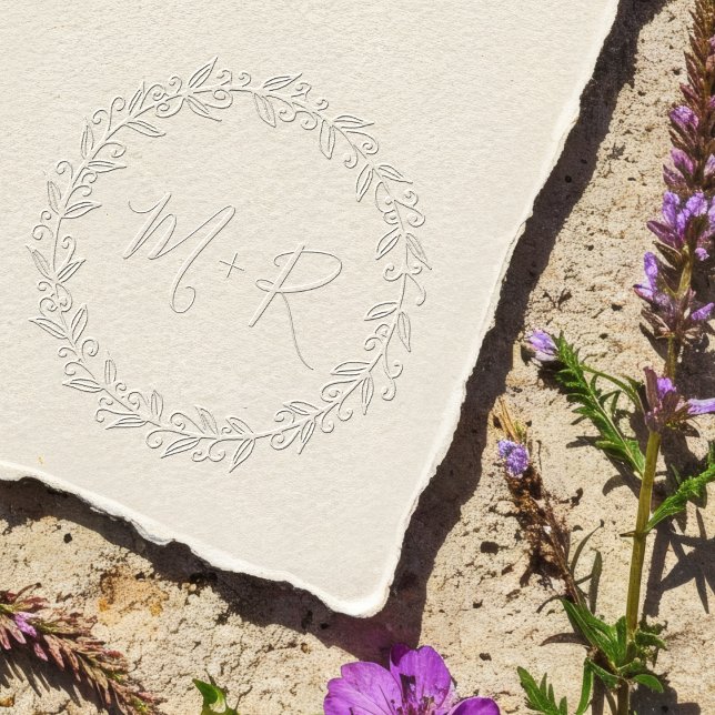 Make Your Own Custom Calligraphy Wedding Initials Embosser (Creator Uploaded)
