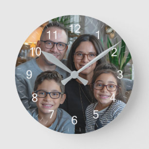 Make Your Own Custom Family Photo Personalized Round Clock