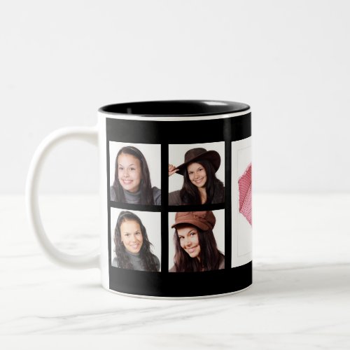 Make Your Own Custom Instagram Photo Collage Two_Tone Coffee Mug