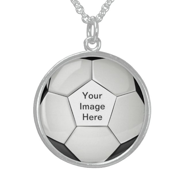 Make Your own Custom keepsake Proud Soccer Mom Sterling Silver Necklace (Front)