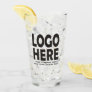 Make your own custom logo and text promotional glass