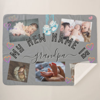 ✨Make Your Own Custom MY NEW NAME IS GRANDPA Throw