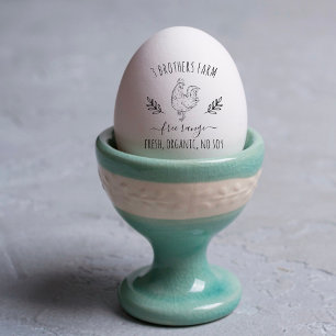 Make Your Own Custom Name Vintage Fresh Egg Farm Rubber Stamp