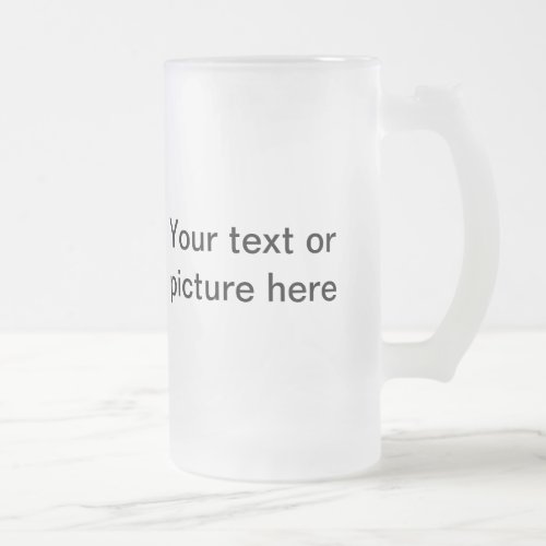 Make your own custom personalised Glass Frosted Glass Beer Mug