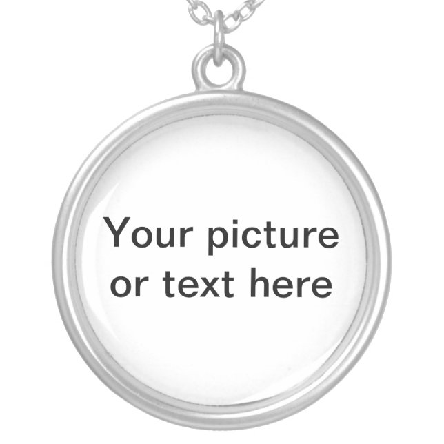 Make your own custom personalised silver plated necklace (Front)