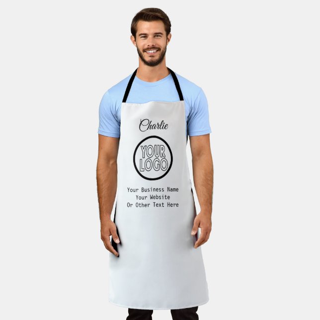 Make Your Own Custom Personalized Business Logo Apron (Worn)