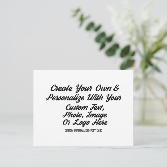 Make Your Own Custom Personalized Save The Date Postcard (Standing Front)