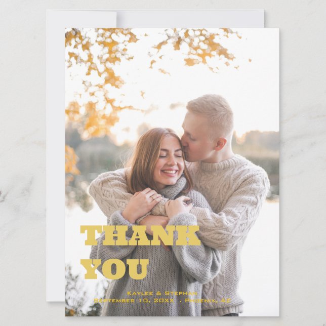 Make Your Own Custom Personalized Thank You Cards (Front)