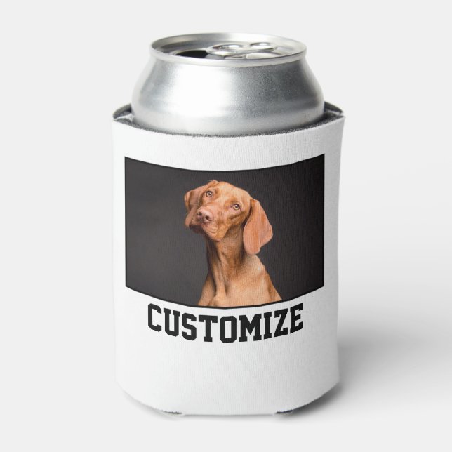 Make Your Own Custom Photo and Text Personalized Can Cooler (Can Front)