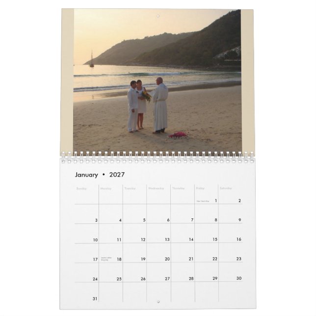 Make your own Custom photo print calendar (Jan 2027)