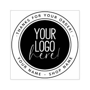 Make your Own Custom Round Logo Thank you Rubber Stamp