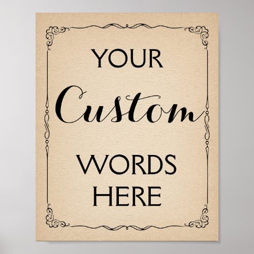 make your own custom sign wedding or party