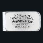Make Your Own Custom Silver Finish Money Clip<br><div class="desc">Add some personalized text or redesign this product completely from scratch by replacing our image with your own! Add your own text,  choose your favorite fonts and colors and visit Naomi Anomaly Art on Zazzle for more.</div>