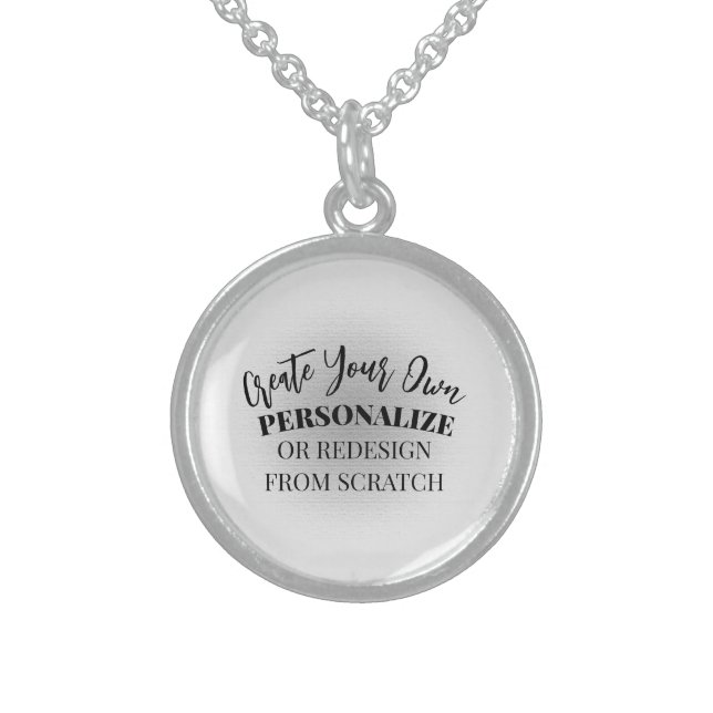 Make Your Own Custom Sterling Silver Necklace (Front)
