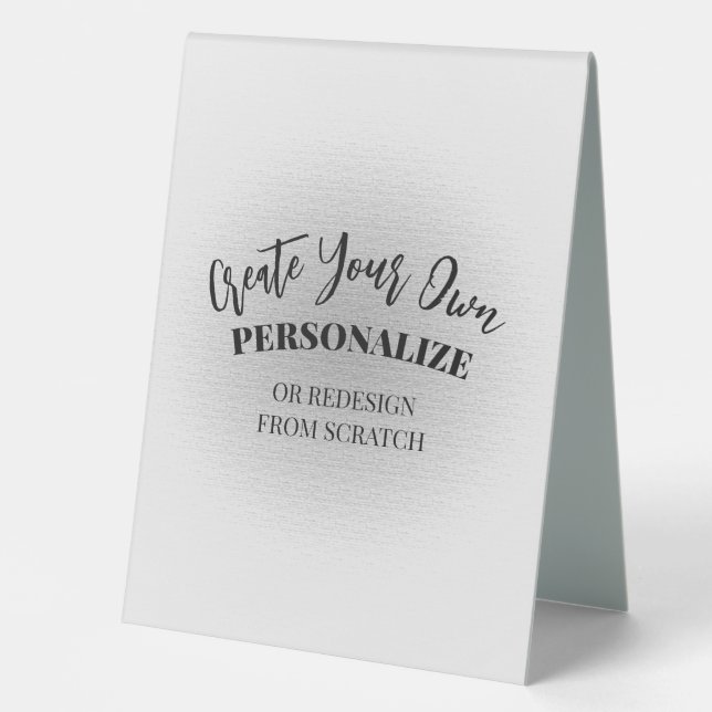 Make Your Own Custom Table Tent (Front)