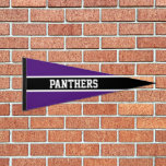 Make Your Own Custom Text and Team Color Sports Pennant Flag<br><div class="desc">Make your own personalized sports pennant with your own team name and color. Just click to personalize the template and type your own team name or any other text in the custom text box. You can also use the customization tools to change the background color (currently set on purple) to...</div>