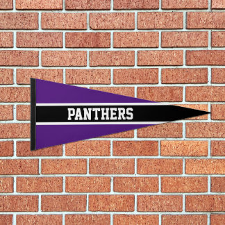 Make Your Own Custom Text and Team Color Sports Pennant Flag