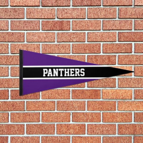 Make Your Own Custom Text and Team Color Sports Pennant Flag