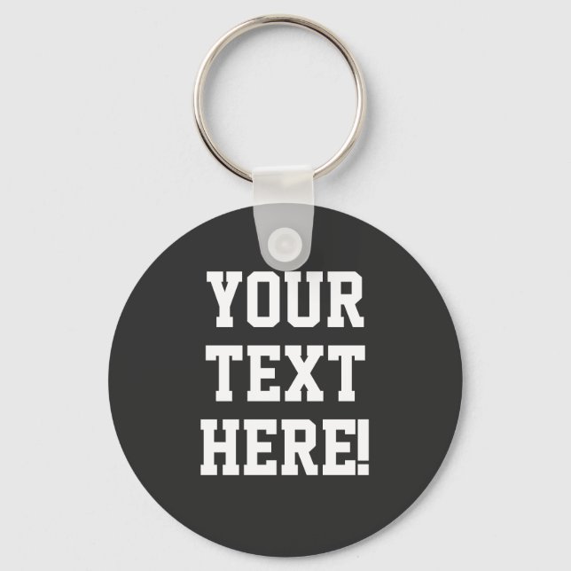 Make Your Own Custom Text Personalized Keychain (Front)