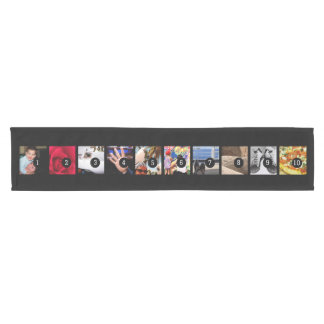 Make your own decor easily with 10 images on a short table runner