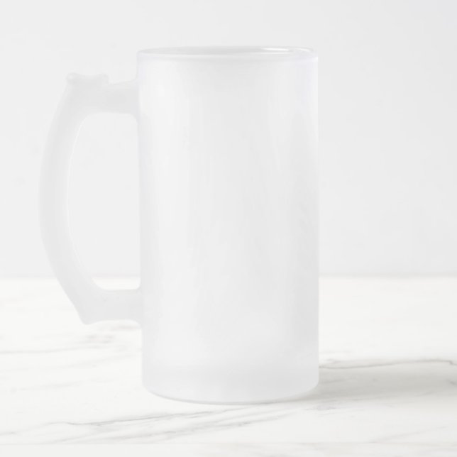 Make Your Own Design Frosted Glass Beer Mug (Left)