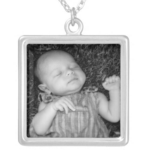 Make Your Own DIY Baby Photo Personalized Silver Plated Necklace