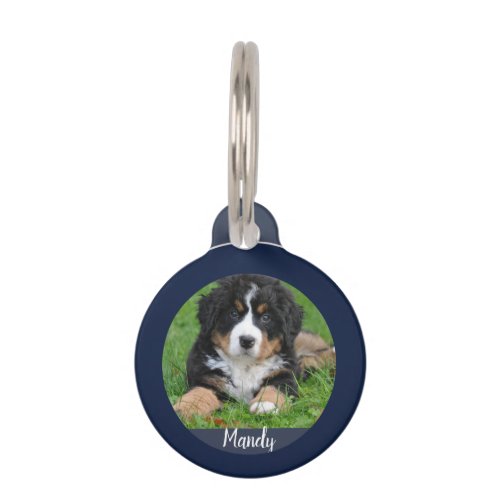 Make your own dog photo name contact information pet tag