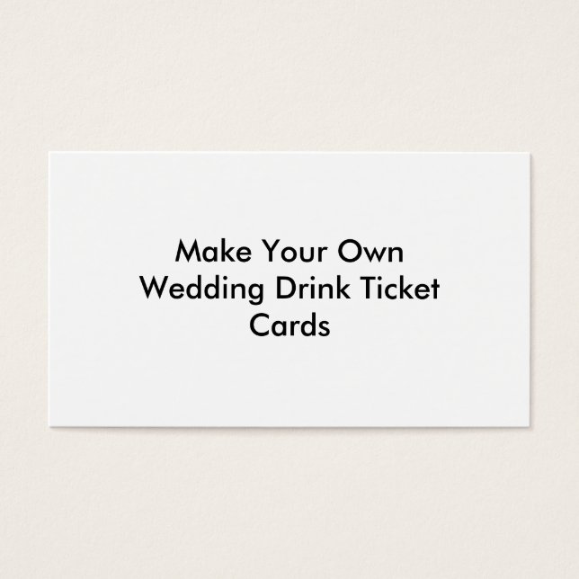 Make Your Own Drink Ticket Cards for Weddings (Front)