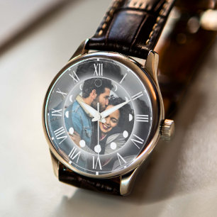 Make Your Own Elegant Modern Moon Phase Photo Gift Watch