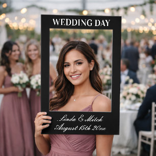 Make your own elegant wedding photo selfie frame