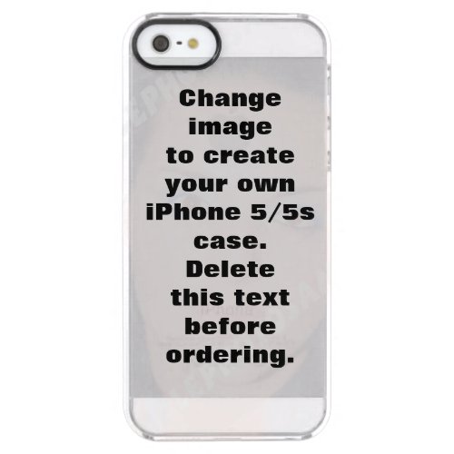 Make your own ersonalized template photo clear iPhone SE55s case