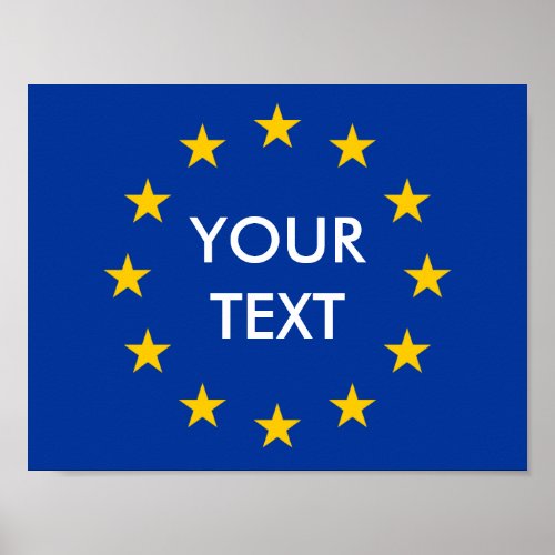 Make your own EU European Union flag posters