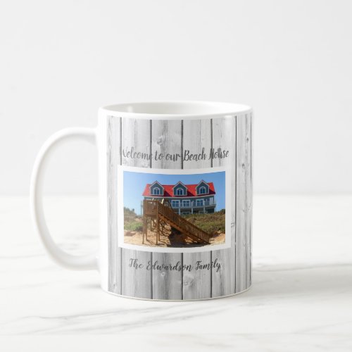 Make your own family family beach summer house coffee mug