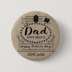 Make Your Own Father’s Day Number 1 Dad Monogram Button