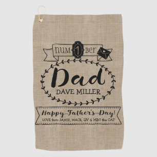 Make Your Own Father’s Day Number 1 Dad Monogram Golf Towel