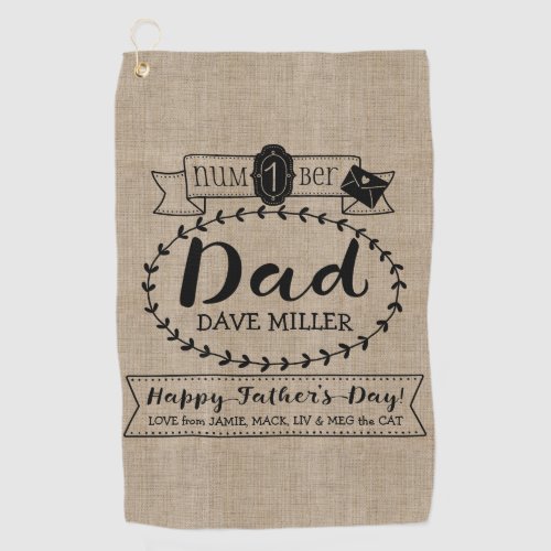 Make Your Own Fatherâs Day Number 1 Dad Monogram Golf Towel