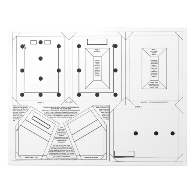 Make your own frame pin ornament for 2x3 photo notepad (Front)
