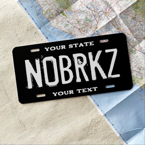 Make your own funny license plate for your car
