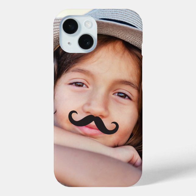 Make Your Own Funny Mustache / Moustache Photo Case-Mate iPhone Case (Back)